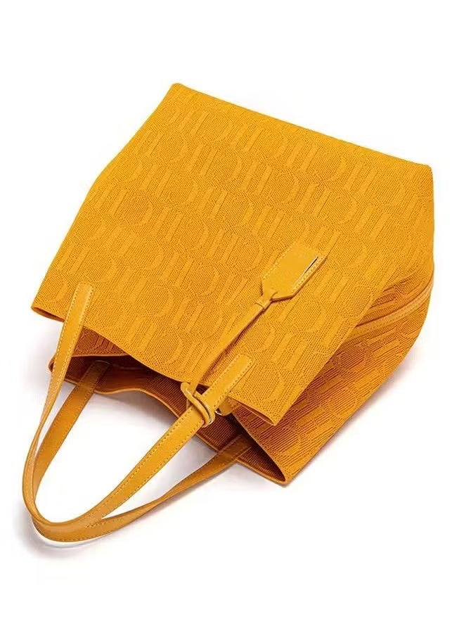 Chchmu CHCH New Fashionable Design Women's Large-capacity Tote Bag Yellow - Image 3